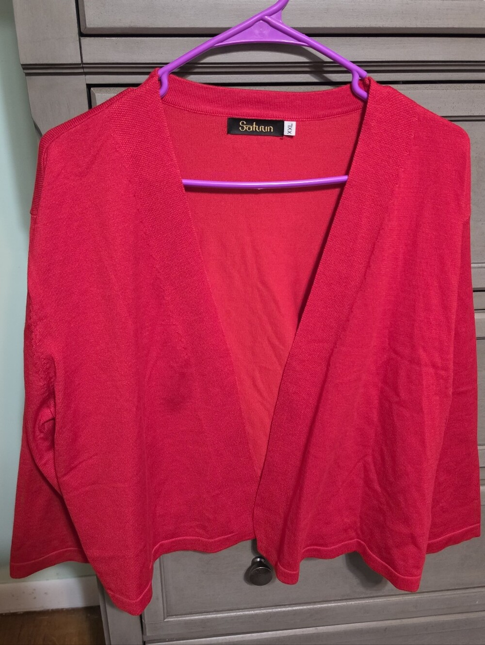 Sahrun Open-Front Women's Cardigan - Bright Red